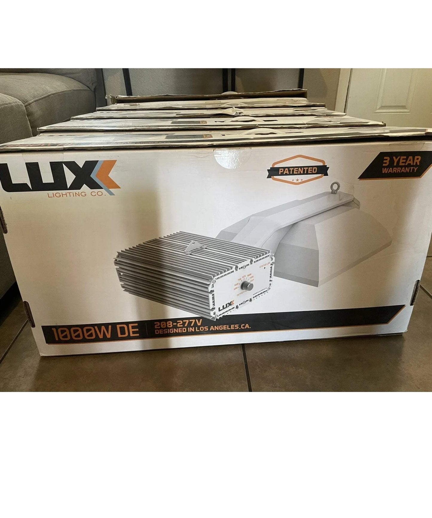 Luxx Lighting Double Ended 1000 Watt HPS Grow Light Fixture with L7-15P 15A 277V - Selzalot