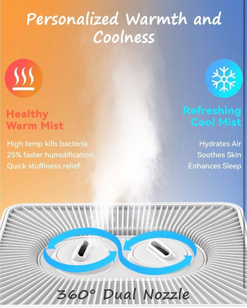 Open Box Lacidoll Lacidoll Warm and Cool Mist Humidifier Large Room, 5.3 Gal/20L Room Humidifiers for Home, Quickly & Evenly Humidify Whole House, Top