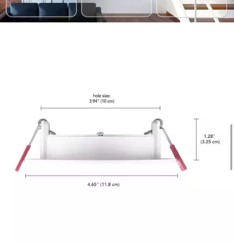 Commercial Electric Pro Value Series LED 4 in Round Adj Color Temp Canless Recessed Light for Kitchen Bath Living rooms, Wht 4-Pk