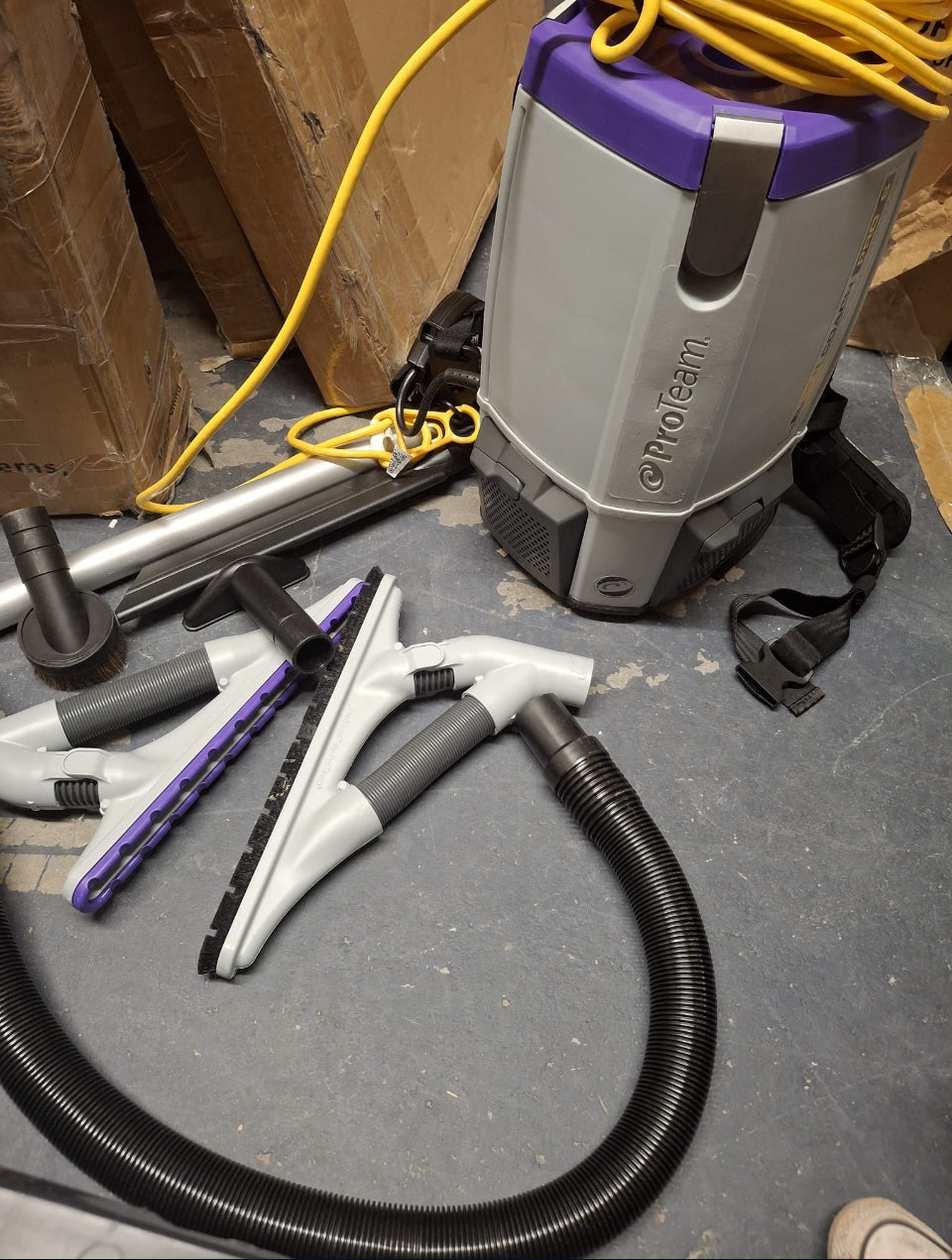 ProTeam 107535 Super Coach Pro 6 HEPA Backpack Vacuum w/ ProBlade Hard Surface & Carpet Tool Kit (107532)