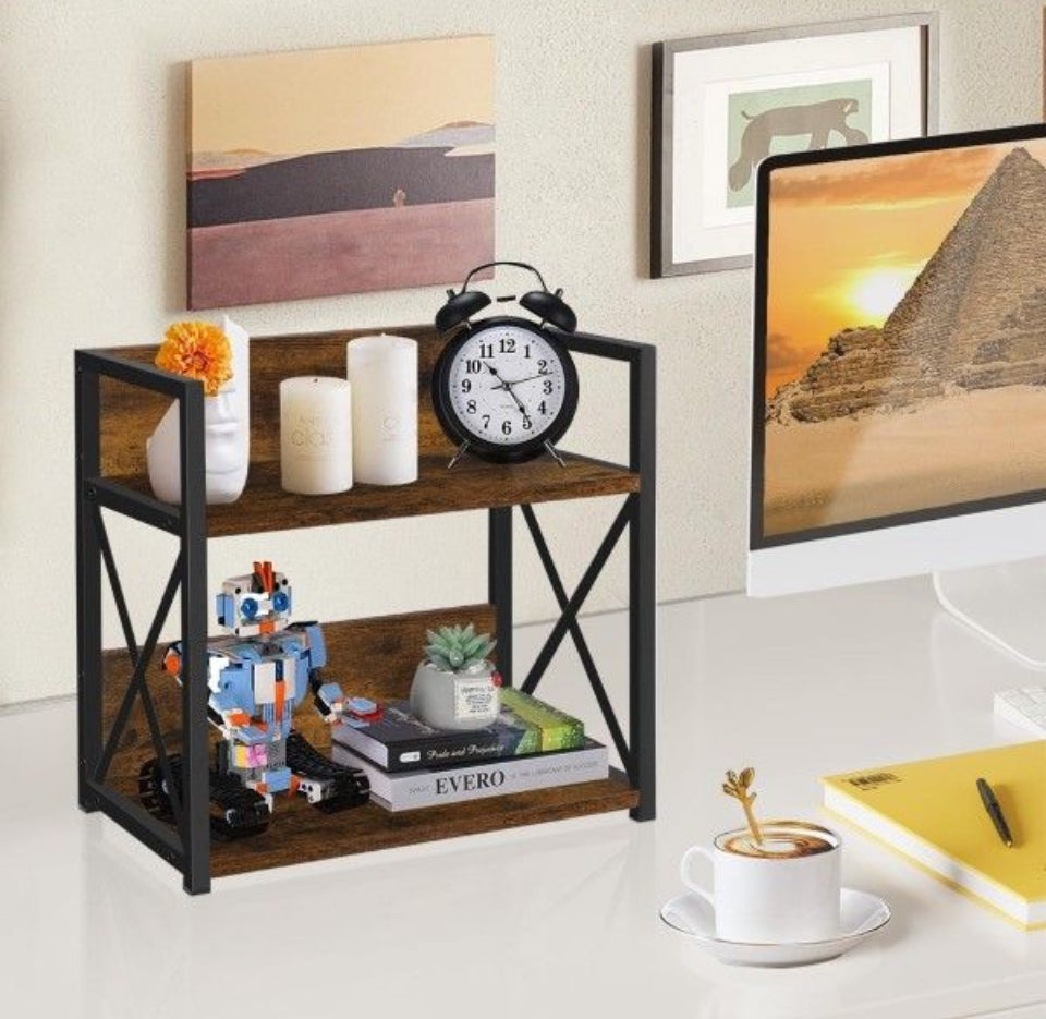 Brand New YINMIT Countertop Shelf Organizer, Coffee Bar Accessories Organizer, Spice Rack Organizer, Coffee Counter Shelf Organizer, 2 Tier Coffee Org
