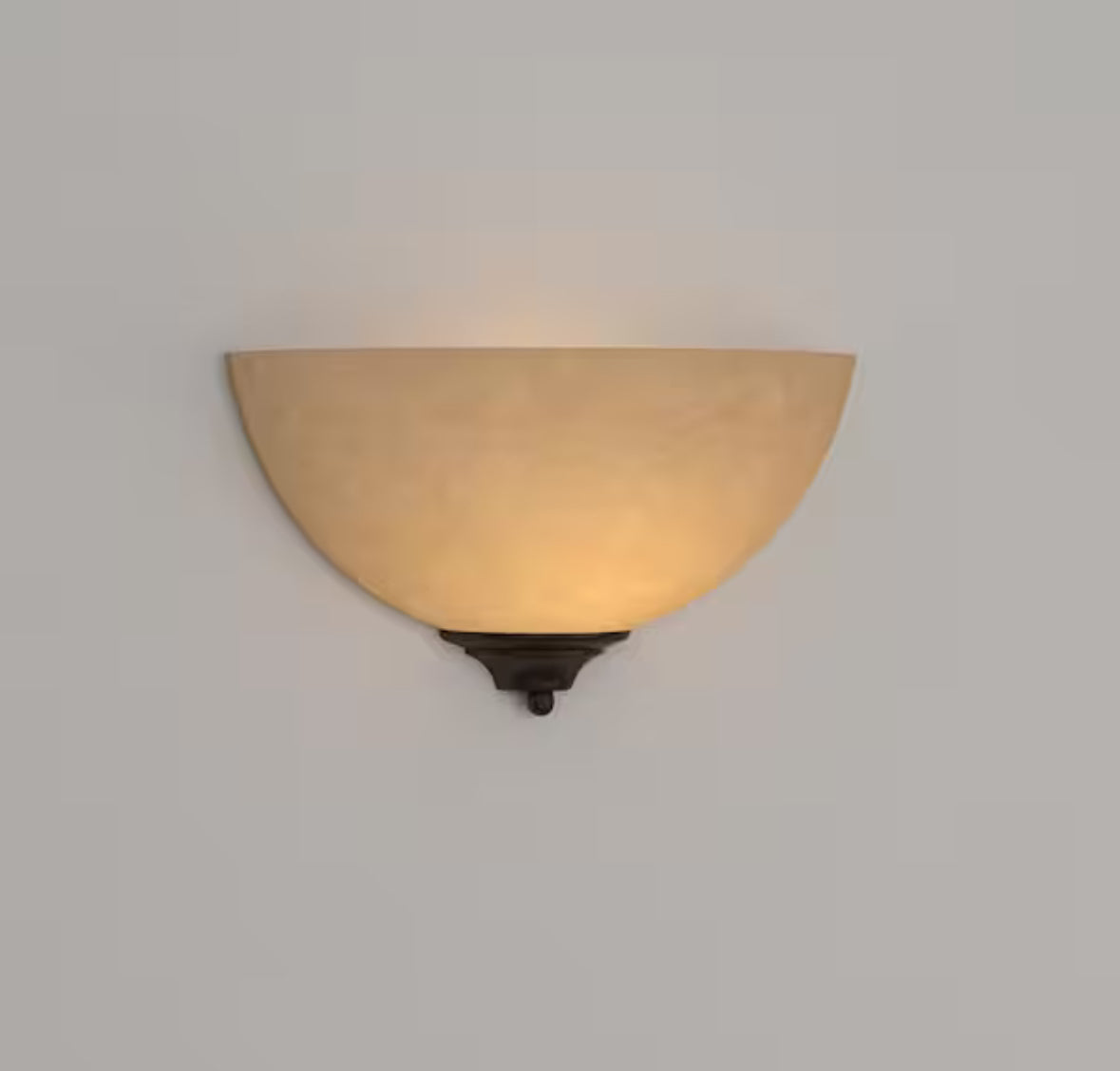 SATCO 1-Light Old Bronze Sconce with Tuscan Suede Glass Shade