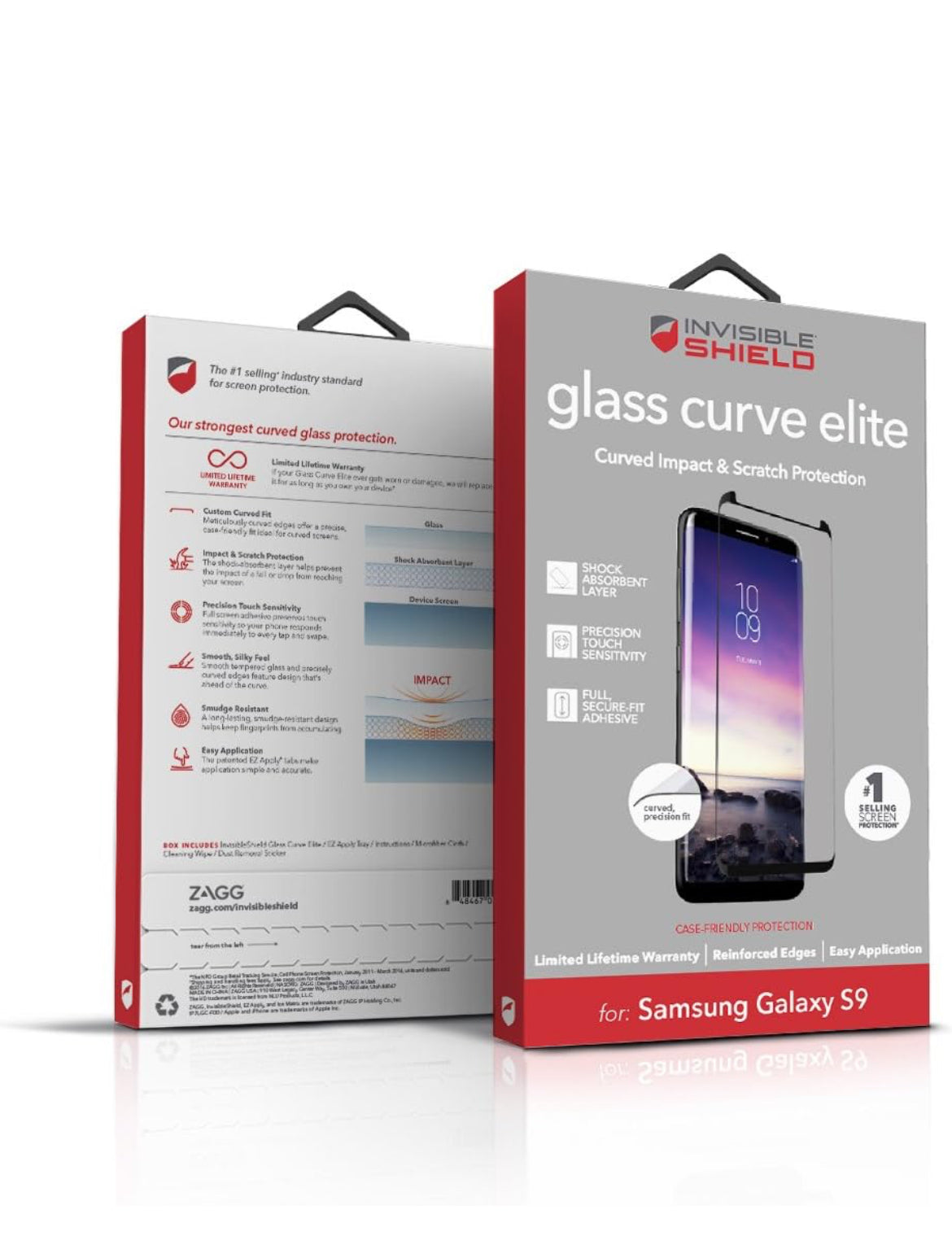 ZAGG InvisibleShield Glass Curved Elite - Screen Protector for Samsung Galaxy GS9 - clear - Selzalot