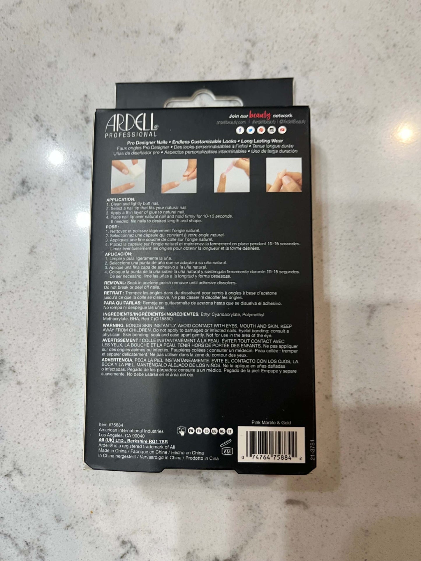 Ardell Nail Addict False Press on Nails - Cheetah Accent