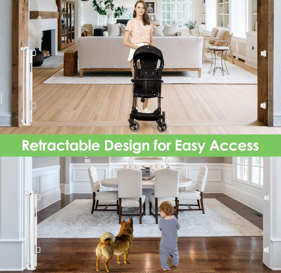 Bingguz 90 Inch Extra Wide Baby Gate for Large Openings Retractable Baby Gates for Doorways Long Baby Gates Indoor Extra Long Pet Gates for Dogs Extra - Selzalot
