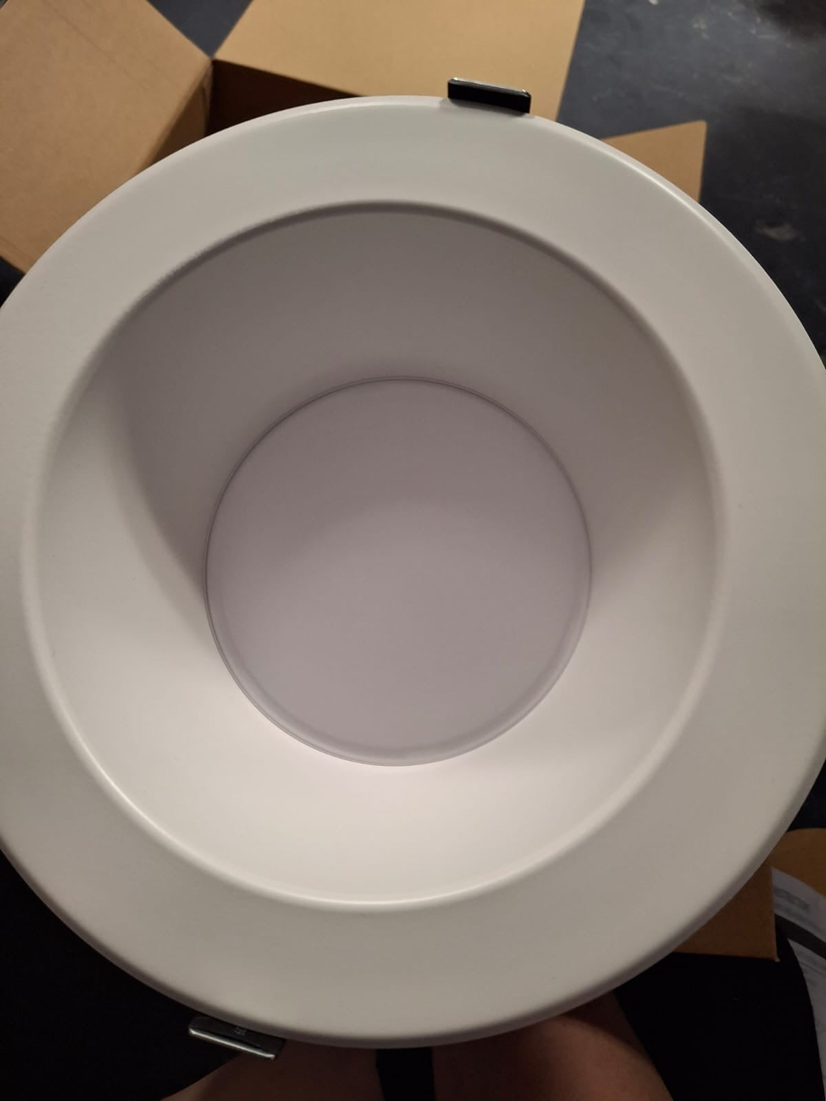 Open Box Simply Conserve 8 in. Selectable CCT Canless Integrated LED Retrofit White Recessed Light with Selectable Lumen CEC Compliant (4-Pack)