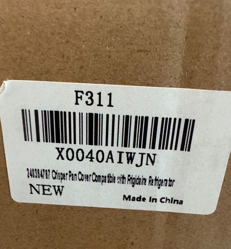 Open Box FBULWSEC 240364787 Refrigerator Crisper Drawer Cover Frame Crisper Pan Cover Compatible with Frigidaire Refrigerator-Replaces 240364714, 2403
