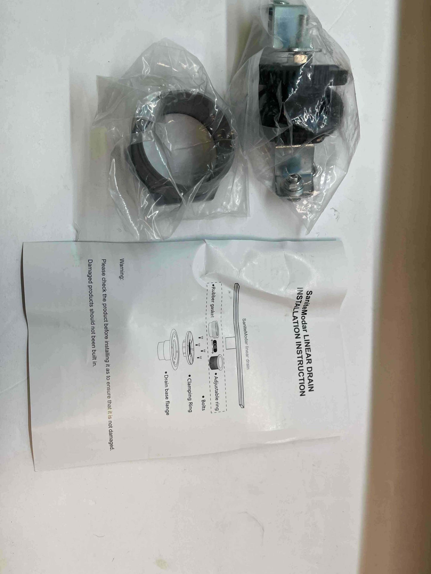 SaniteModar Linear Shower Drain, High Flow Rate Removable Grate Shower Drain 32 inch,Brushed 304 Stainless Steel Linear Drain with Hair Strainer, - Selzalot