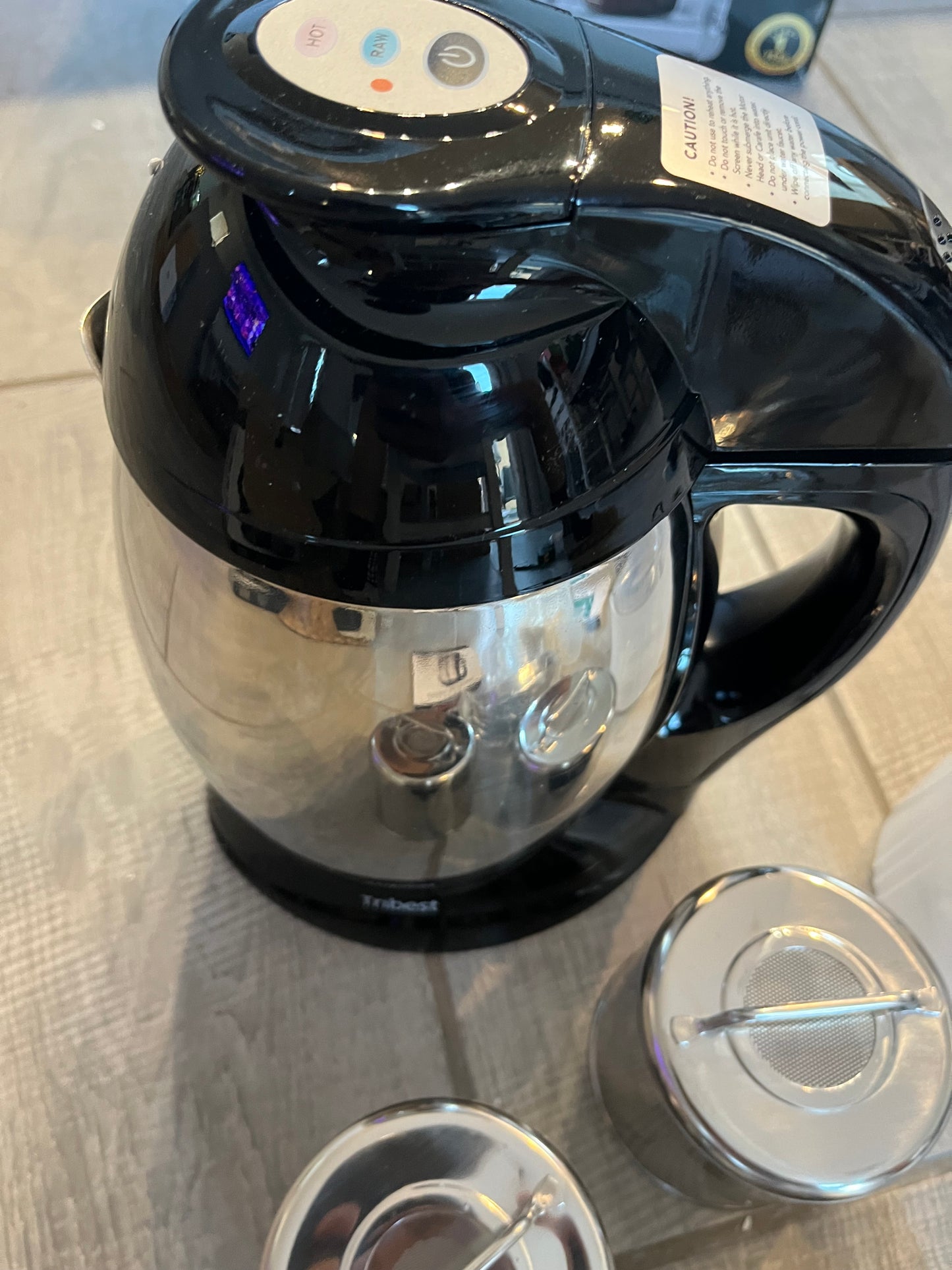 Open Box Tribest SB-130 Soyabella, Automatic Soy Milk and Nut Milk Maker Machine, Stainless Steel Large, Silver