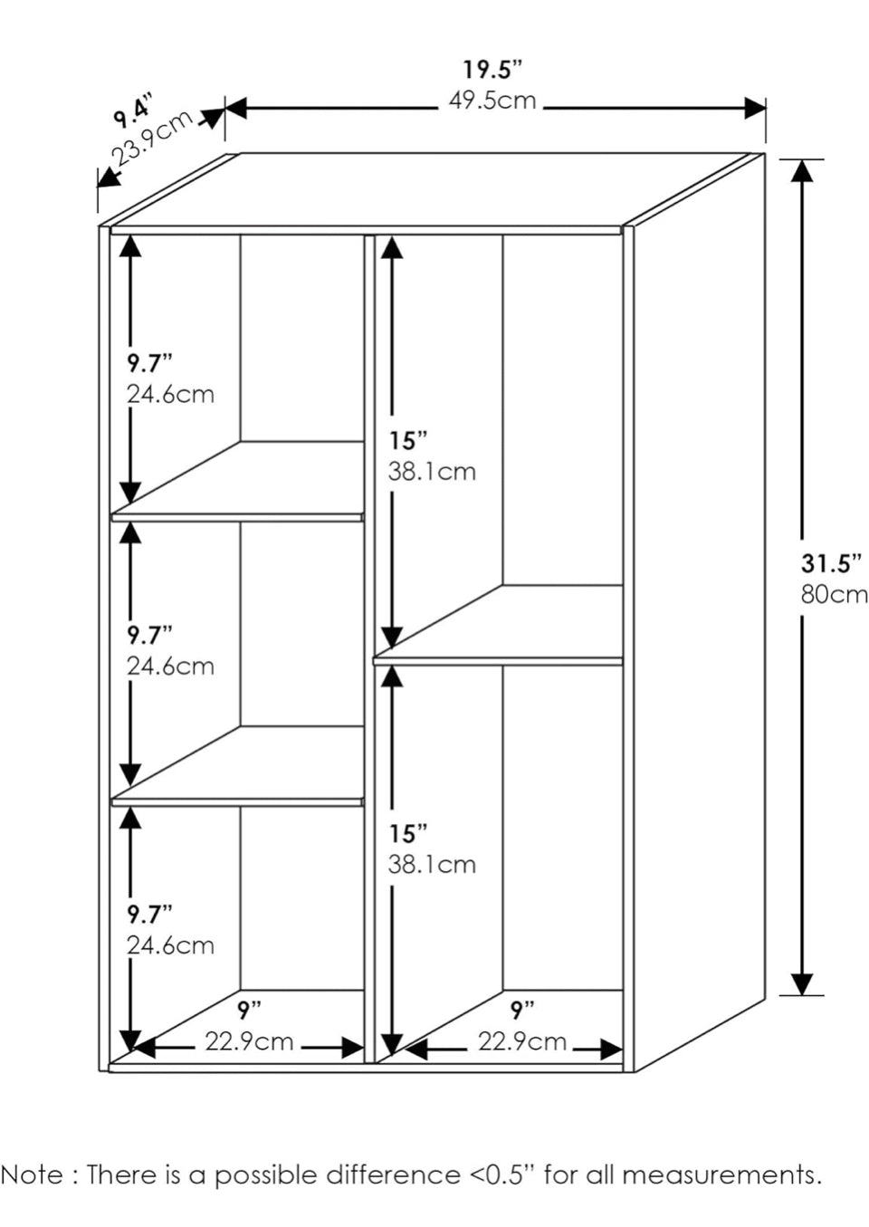 Open Box Furinno Luder Bookcase / Book / Storage , 5-Cube, White and pink
