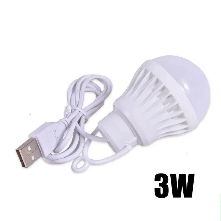 1/2pc 3W/5W/7W Usb Bulb Light Portable Lamp Led for Hiking Camping Tent Travel Work with Notebook Christmas for Home