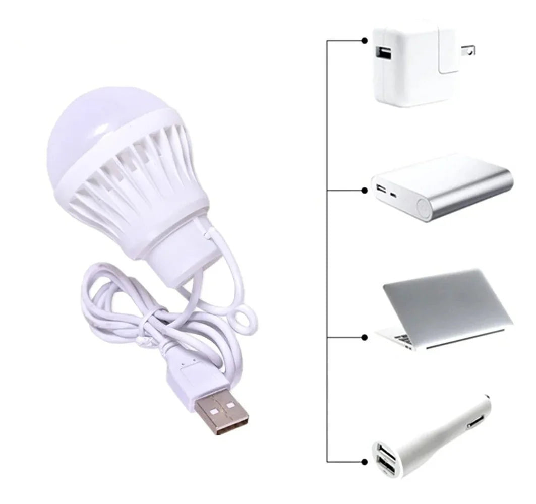 1/2pc 3W/5W/7W Usb Bulb Light Portable Lamp Led for Hiking Camping Tent Travel Work with Notebook Christmas for Home