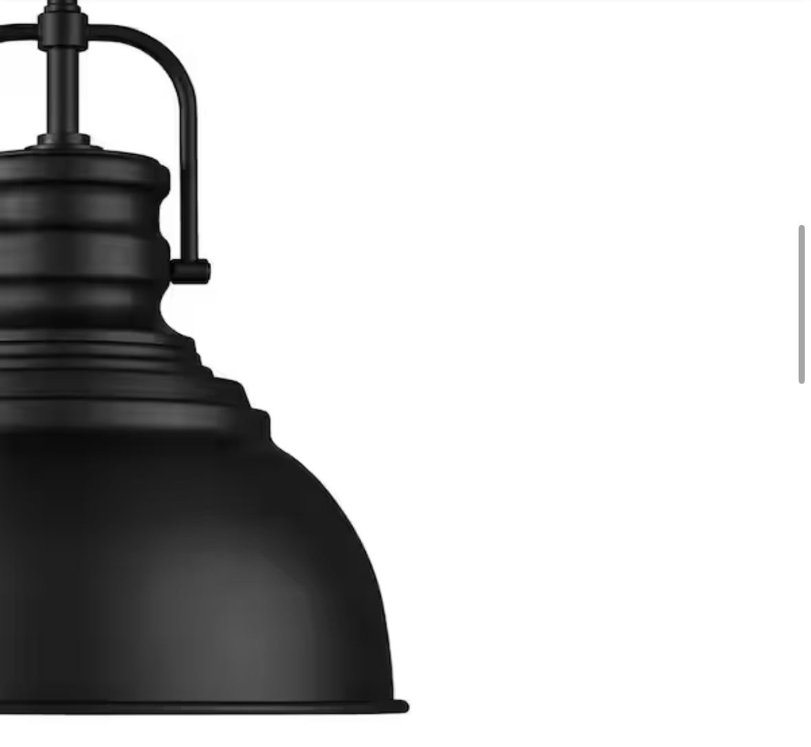 Home Decorators Collection Shelston 10 in. 1-Light Black Farmhouse Pendant Light Fixture with Metal Shade