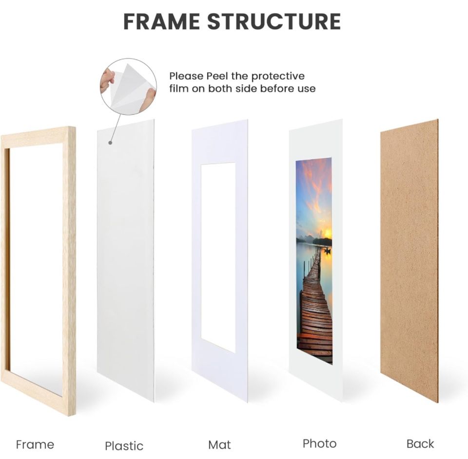 Sindcom 16x24 Poster Frame 3 Pack, Picture Frames with Detachable Mat for 14x20 Prints, Horizontal and Vertical Hanging Hooks for Wall Mounting - Selzalot