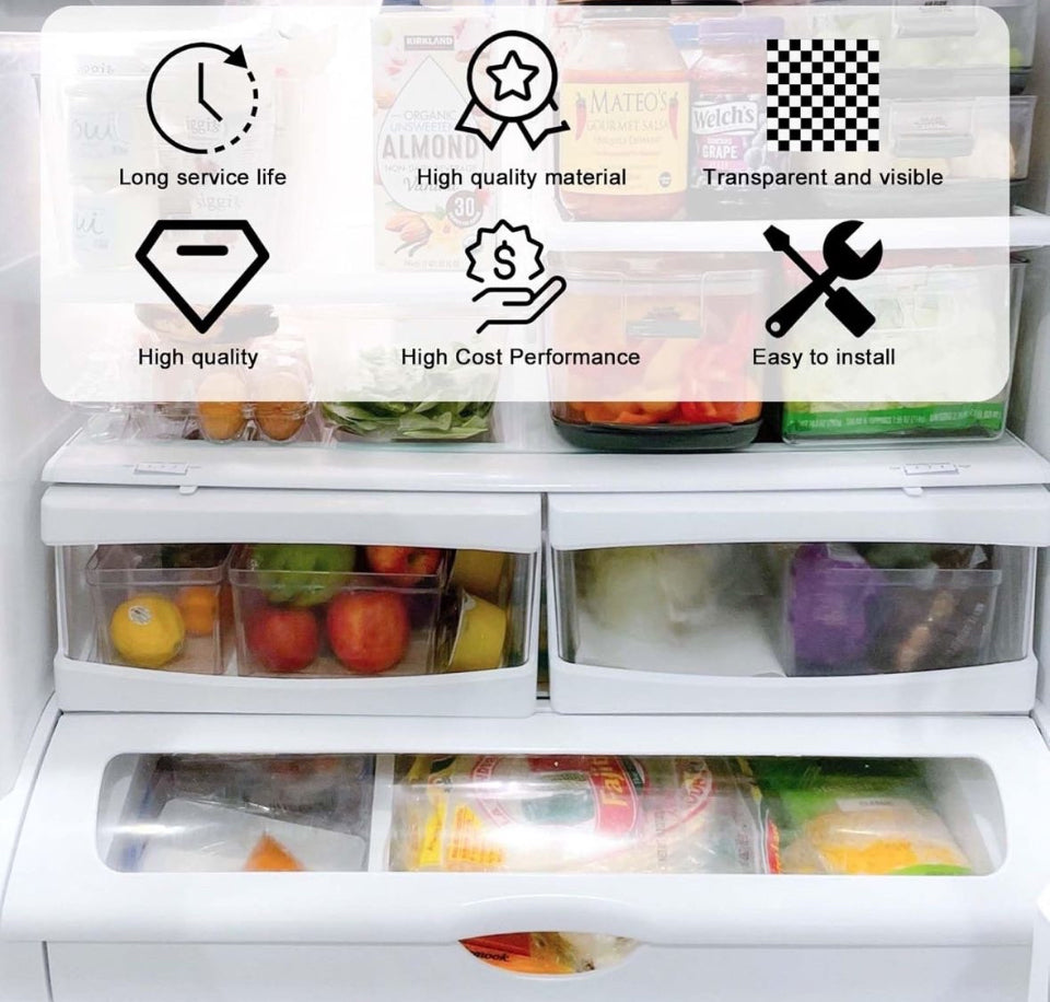 Open Box W10827015 Refrigerator Pantry Drawer Door Cover for Whirlpool amana, Jenn-Air, KitchenAid, Ikea, Dacor, Gaggenau,Maytag Refrigerator -Replace