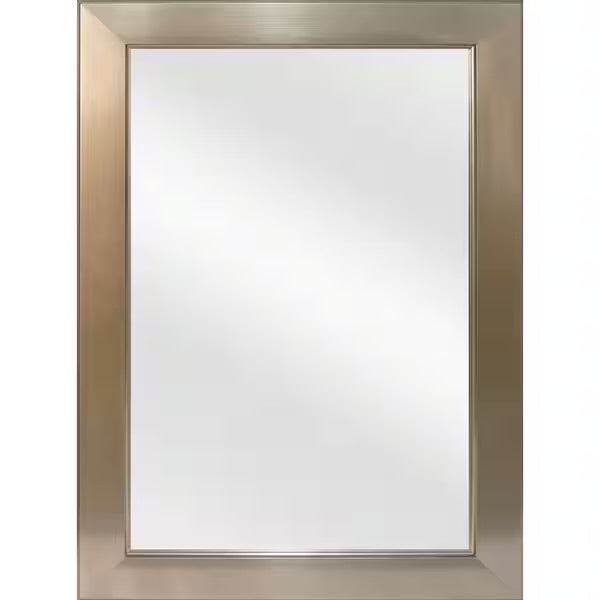 Glacier Bay 24x35 inch rectangular bathroom vanity mirror with brushed nickel plastic frame