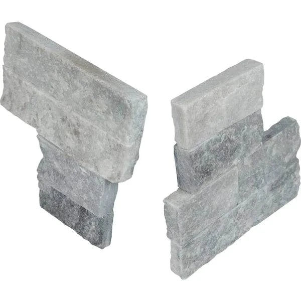 Open Box MSI Alaska Gray Ledger Corner 6 in. x 6 in. Splitface Marble Wall Tile (2.5 sq. ft./case)