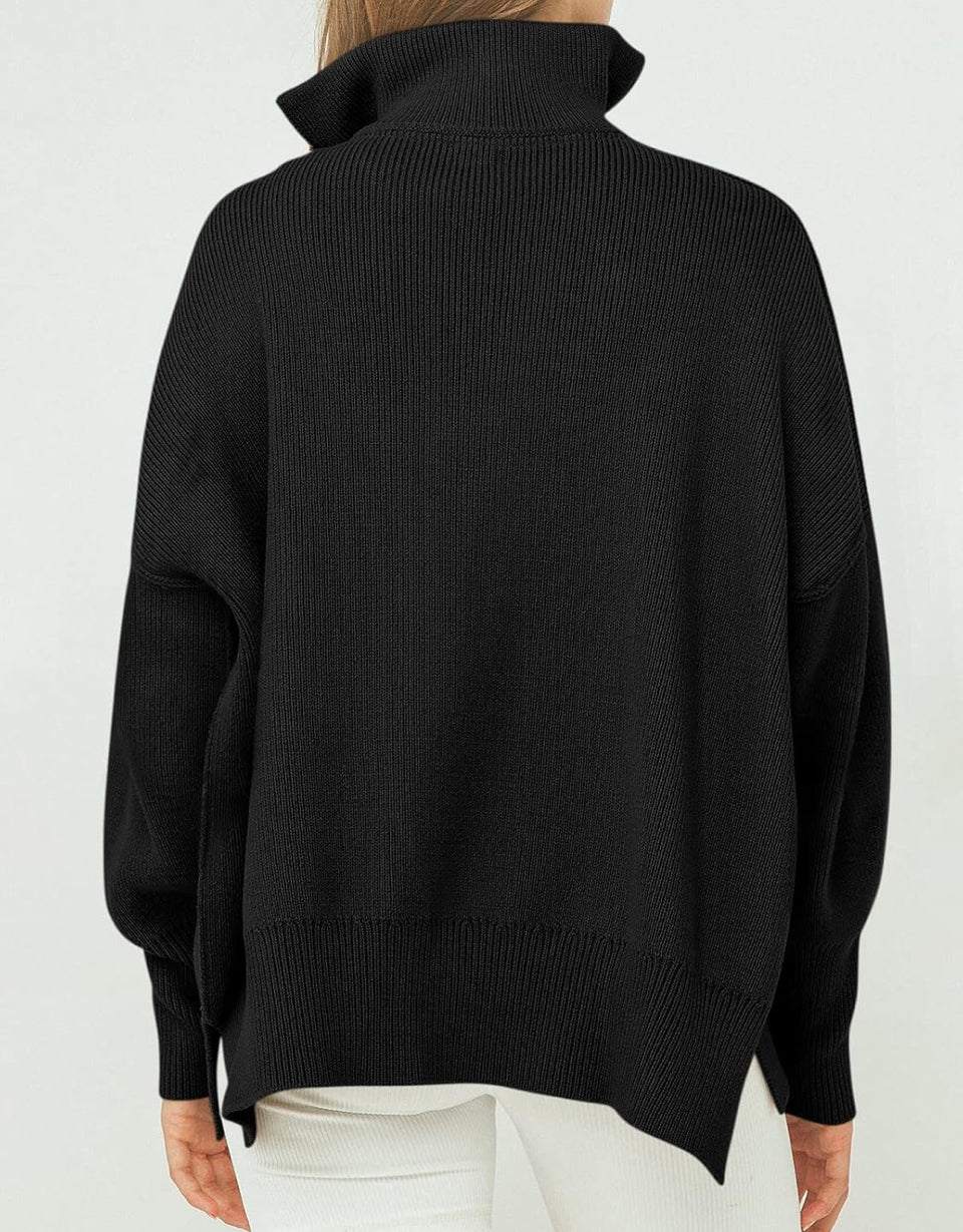 Brand New ANRABESS Women's Oversized Fashion Long Sleeve Quarter Zip Baggy Loose Slouchy Sweater Pullover Tops 2025 Fall Outfits