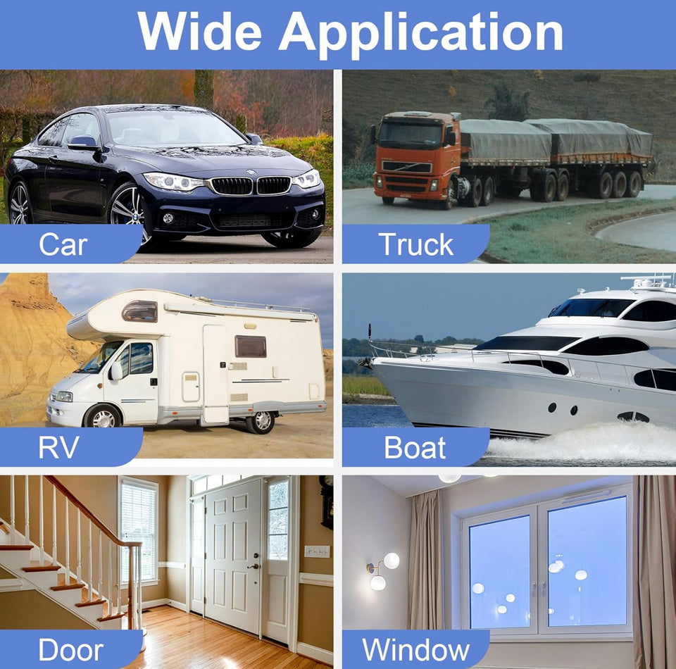 Hzetuu Automotive Weather Stripping Door Seal, 40 Ft Self Adhesive D Shaped Rubber Car Door Weather Stripping, Universal Thick Car Door Seal Strip for Door Frame for Auto Truck Rv Off Road Big Gap