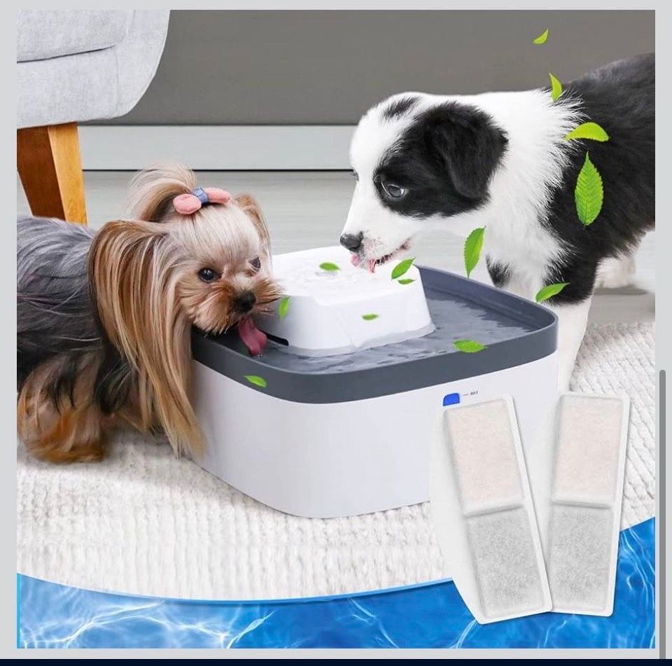 Open Box New MyfatBoss 12 Pack Cat Water Fountain Filter Compatible with 100oz/3L Automatic Pet Fountain and 12 Pack Replacement Pre-Filter Sponges, P