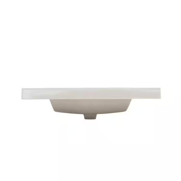 Open Box Glacier Bay 31 in. W x 22 in. D Cultured Marble White Rectangular Single Sink Vanity Top in White