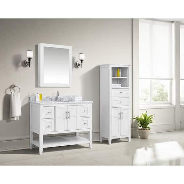 Open Box HOME DECORATORS COLLECTION Sturgess 24 in. W x 32 in. H Rectangular Medicine Cabinet with Mirror