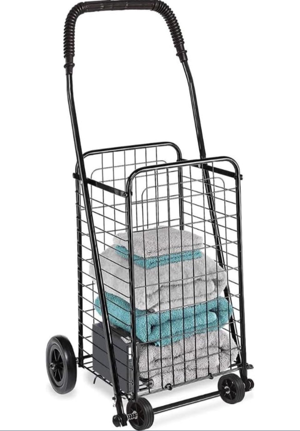 Open Box New DMI Utility Cart with Wheels to be used for Shopping, Grocery, Laundry and Stair Climber Cart, Weighs 7.5 Pounds but holds up to 90 Pound