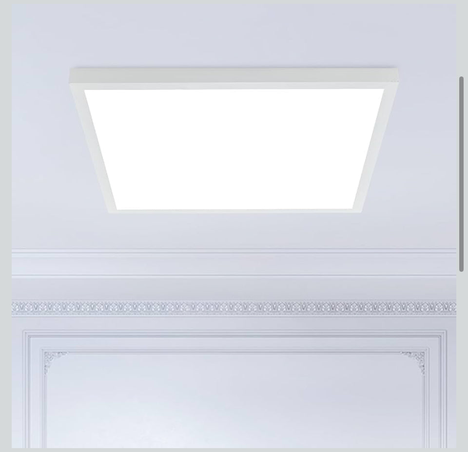 Open Box Mcacggo 2x2 FT Surface Mount LED Panel Light Dimmable & 3 Color Selectable 3000K/4000K/5000K - 40W 24x24 Inch LED Flush Mount Ceiling Light L