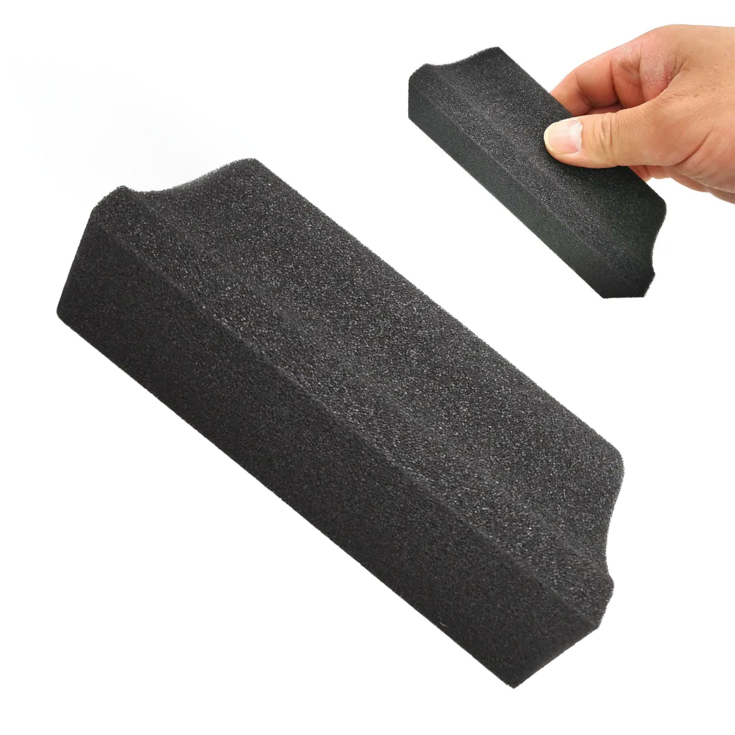 Beard trimming catcher sponge for sink cleaning, highly absorbent and reusable.