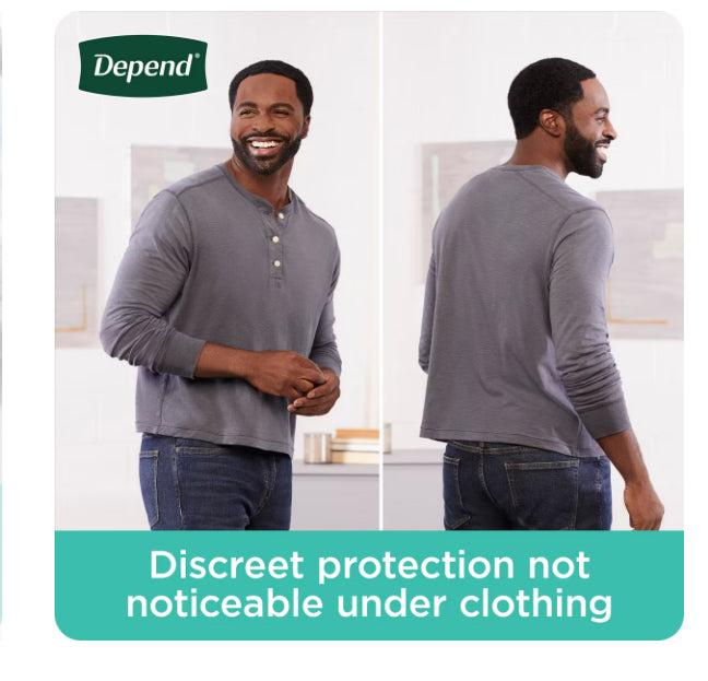 Brand New Depend Fresh Protection Adult Incontinence Disposable Underwear for Men - Maximum Absorbency - Gray