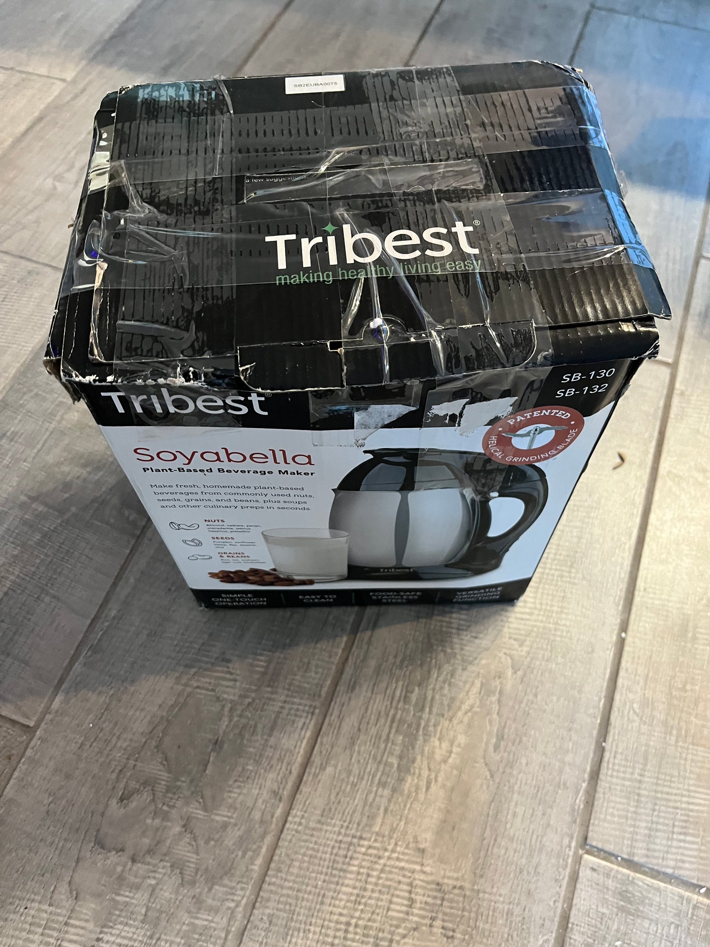 Open Box Tribest SB-130 Soyabella, Automatic Soy Milk and Nut Milk Maker Machine, Stainless Steel Large, Silver