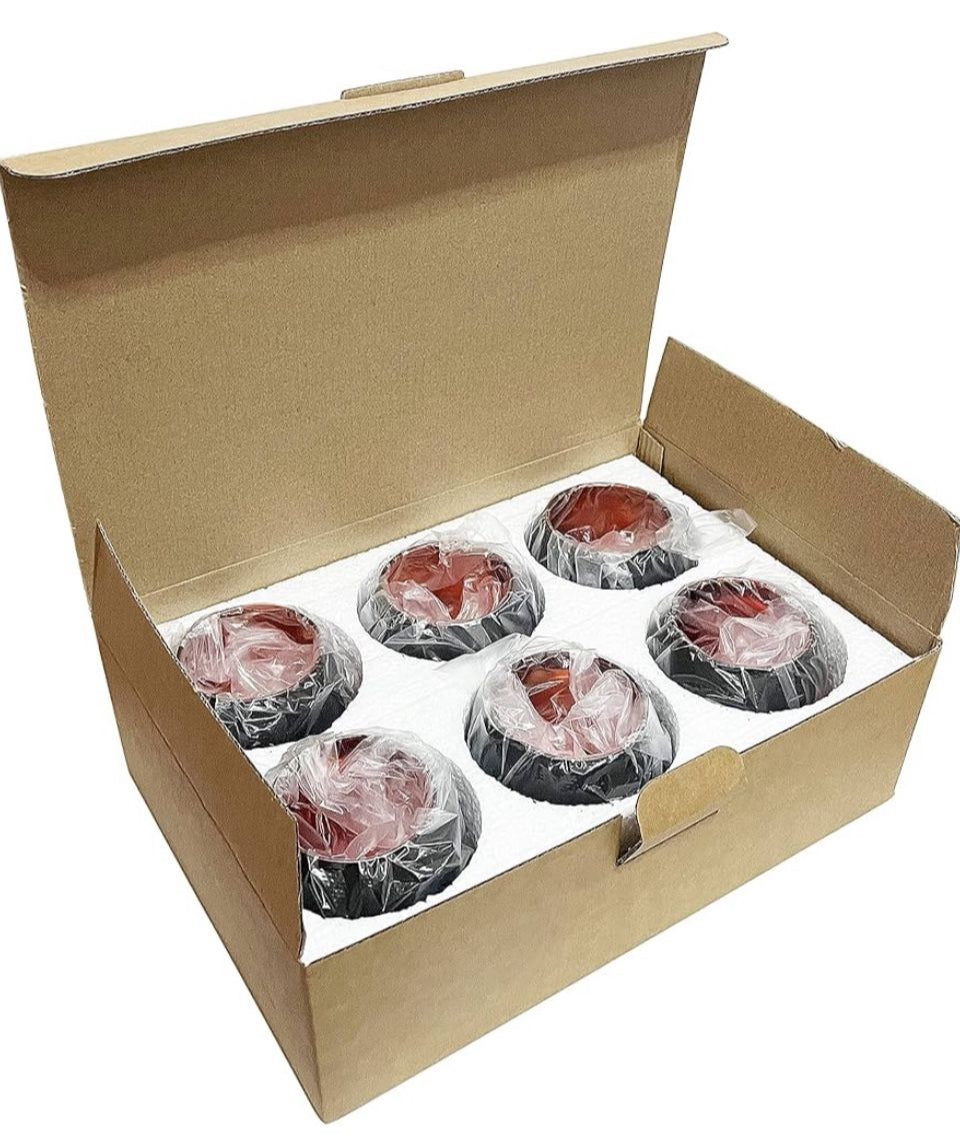 Open Box New SHMILMH Halloween Table Decor Set of 6, Jack O Lanterns Black Glass Votive Tealight Candle Holders, Halloween Decorations Indoor Party Ma
