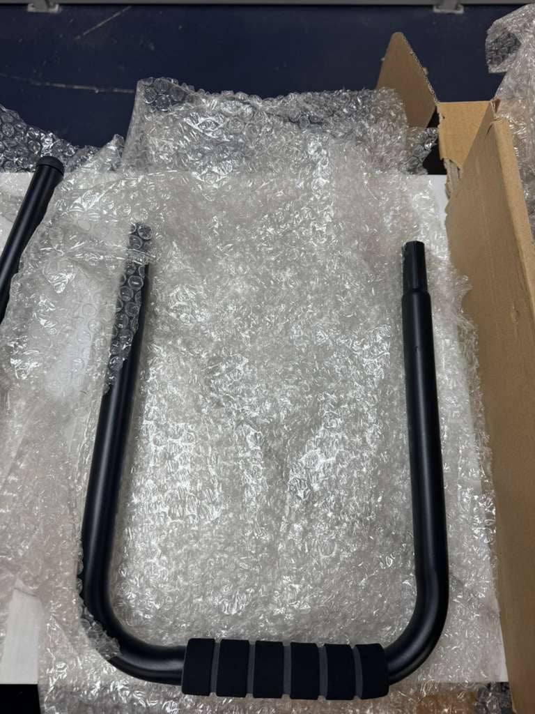 Open Box Mind Reader Foot Rest, Foot Stool, Under Desk at Work, Ergonomic, Adjustable, Office, Metal, 15"L x 14.25"W x 14.5"H, Black