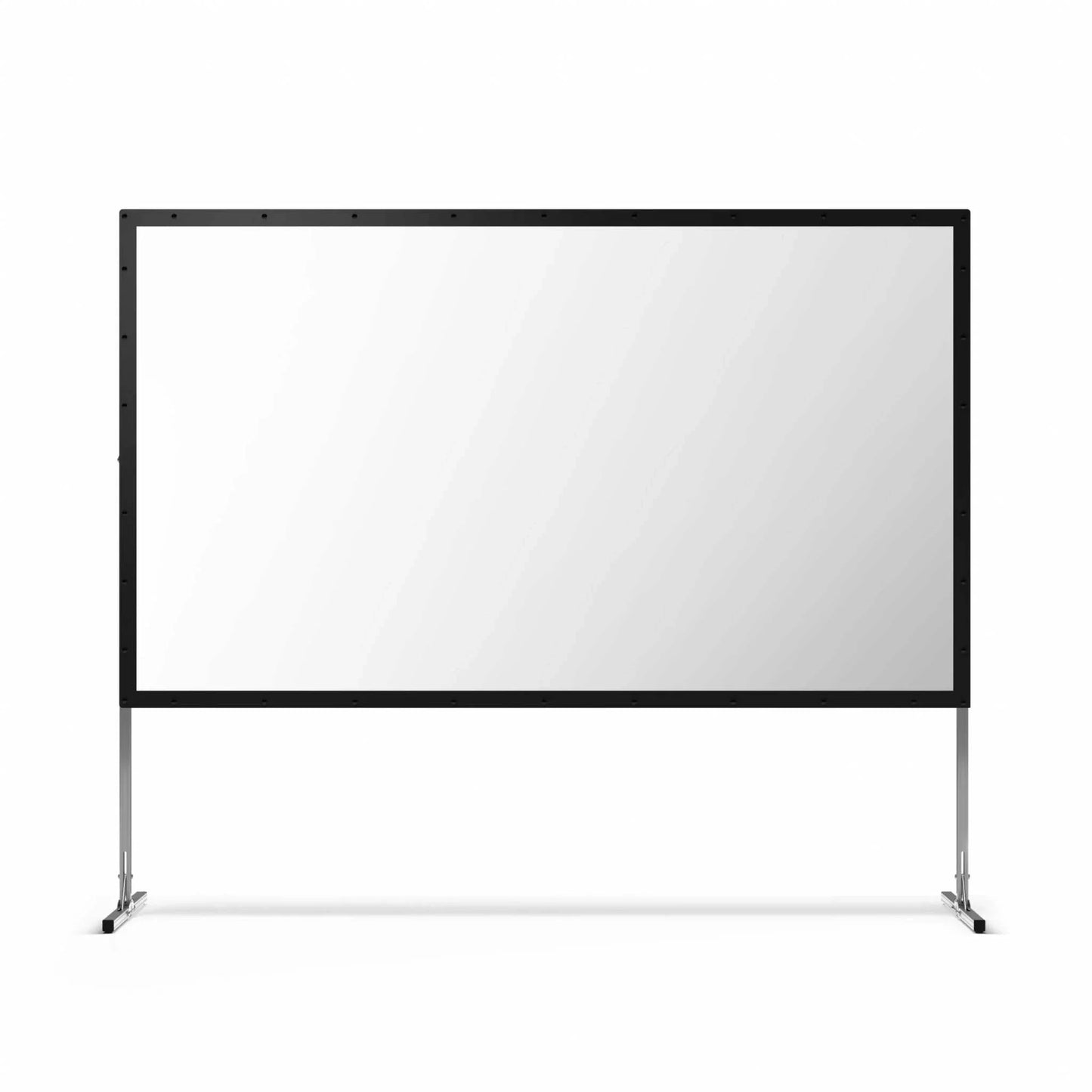 Valerion Outdoor Camping portable folding matte white projector screen with aluminum alloy frame and wheeled carrying bag