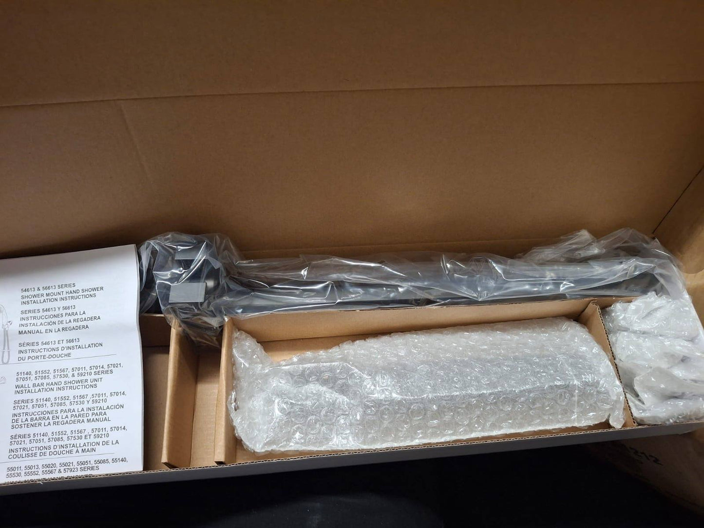 Open Box Delta 1-Spray Patterns 1.75 GPM 1.38 in. Wall Mount Handheld Shower Head with H2Okinetic in Matte Black
