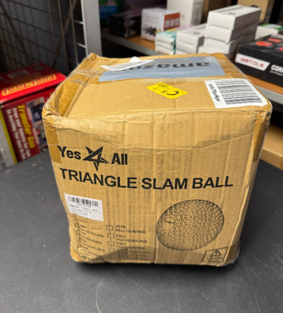 Open Box Yes4All Slam Balls, 10-40lb Medicine Ball Weight, Durable PVC Sand Filled Workout Dynamic Medicine Ball for Core Strengthen