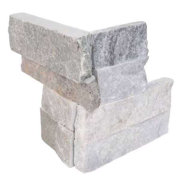 Open Box MSI Alaska Gray Ledger Corner 6 in. x 6 in. Splitface Marble Wall Tile (2.5 sq. ft./case)