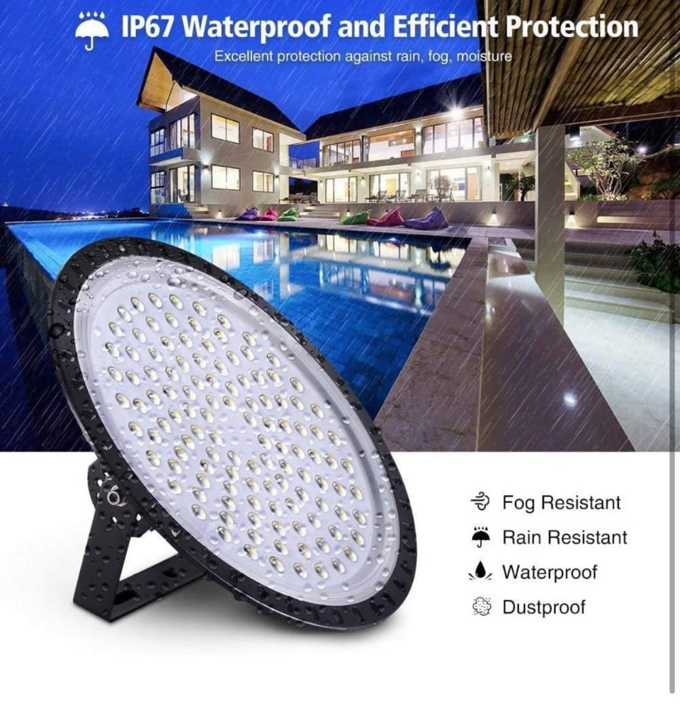 USED Tycolit 500W UFO LED High Bay Light, 50000LM Commercial Bay Lighting Daylight 6500K, IP65 Waterproof LED Commercial Bay Light, LED Warehouse Ligh