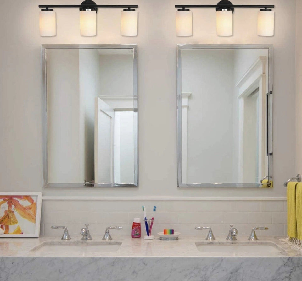 PUUPA 3 Light Bathroom Vanity Light, Modern Interior Black Farmhouse Industrial