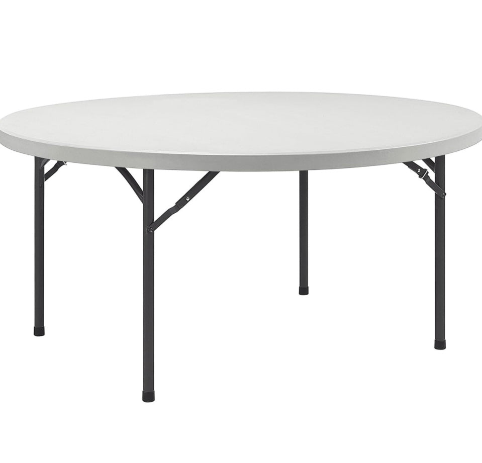 Open Box Lorell Banquet Table, 60 by 60 by 29-1/2-Inch, Platinum