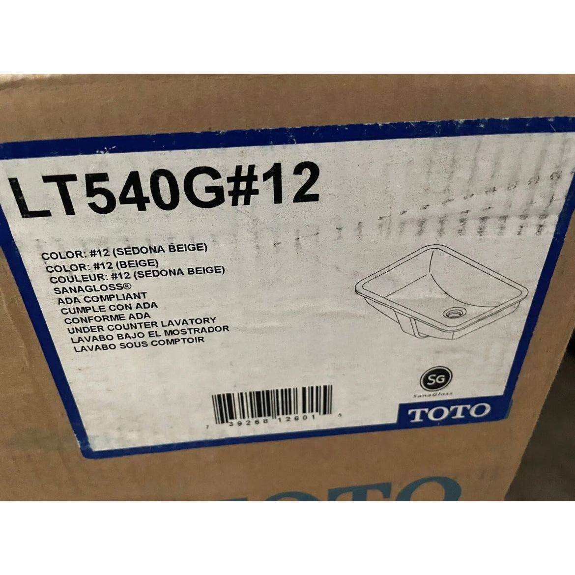 Toto LT540G#12- Under Counter Lavatory W/ Cefiontec, Sedona Beige - Selzalot