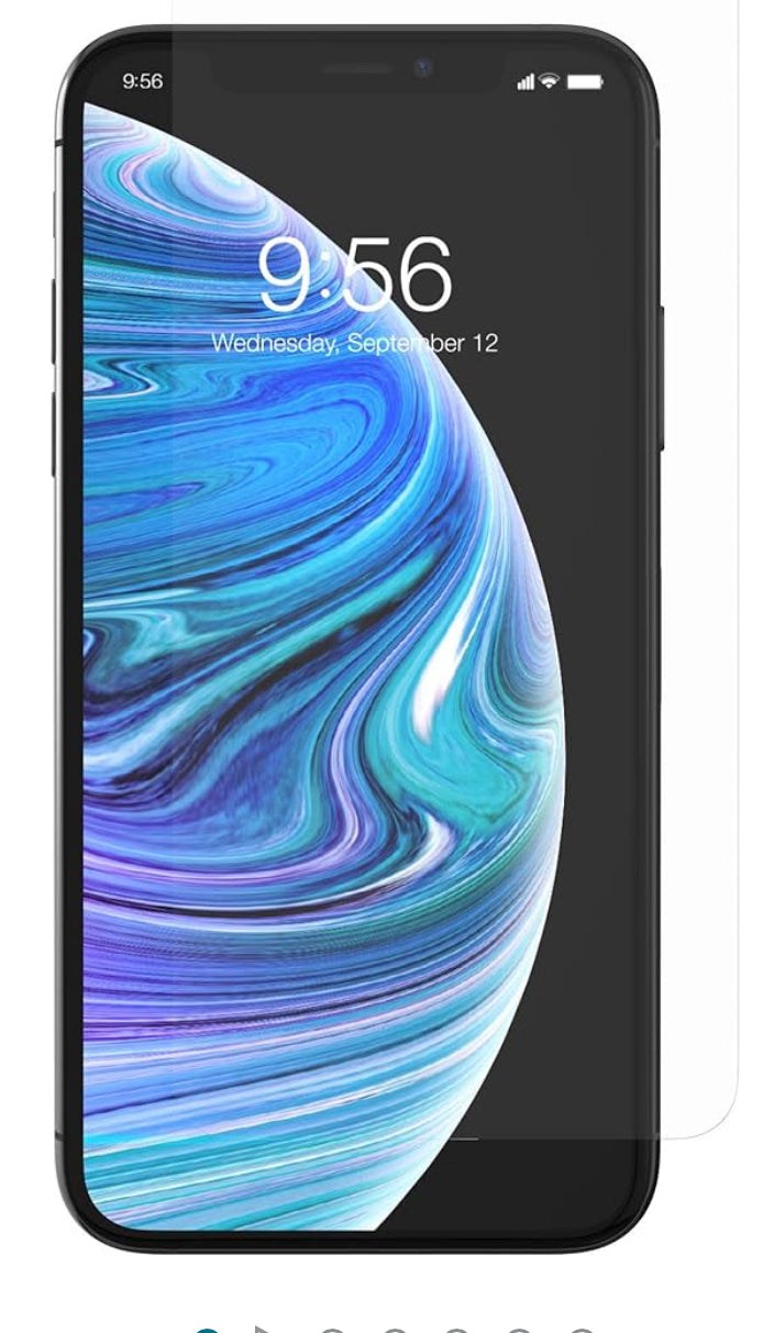 ZAGG Invisible Shield Glass+ Screen Protector for Apple iPhone X showing tempered glass coverage.