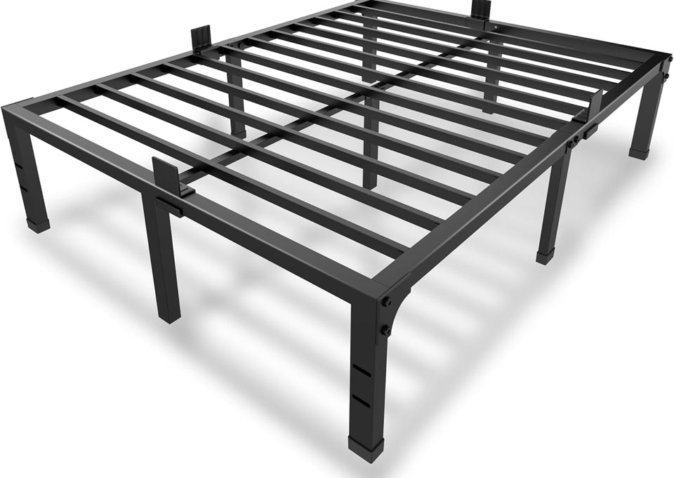 Open Box MAF 14 Inch Metal Platform Full Size Bed Frames, Heavy Duty Black Bed Frame with Steel Slats Support, No Box Spring Needed, Noise Free, Easy