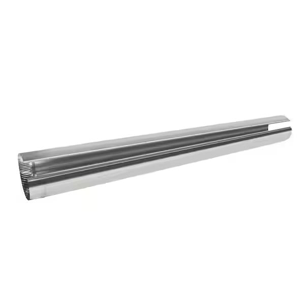 Open Box Master Flow 8 in. x 5 ft. Beaded Metal Duct Pipe