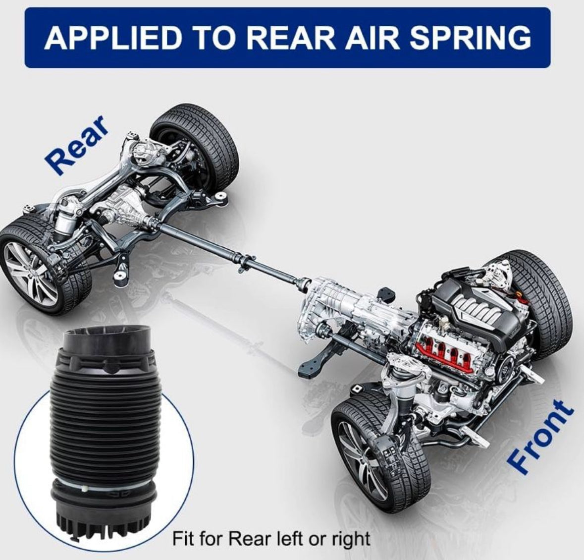 Airsusfat Rear Air Suspension Spring for Dodge Ram 1500 2013-2018 Air Bellows 68248948AA 04877136AA 04877136AB