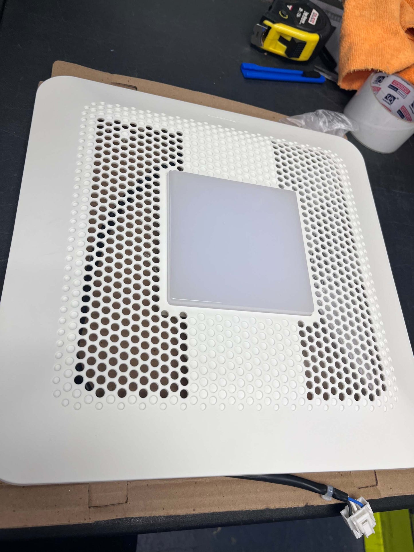 Open Box Panasonic WhisperThin DC LED Pick-A-Flow 80 -100 CFM Ceiling/Wall Bathroom Exhaust Fan, 3-3/8 in. Low Profile Housing