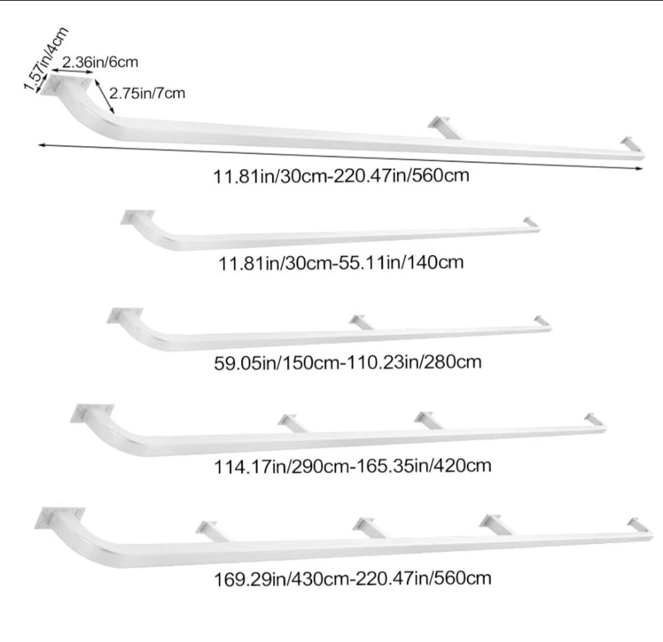 JuneFanwei 3FT White Iron Hand Railing, Sturdy Safety Staircase Handrails Wall Mount, 50...
