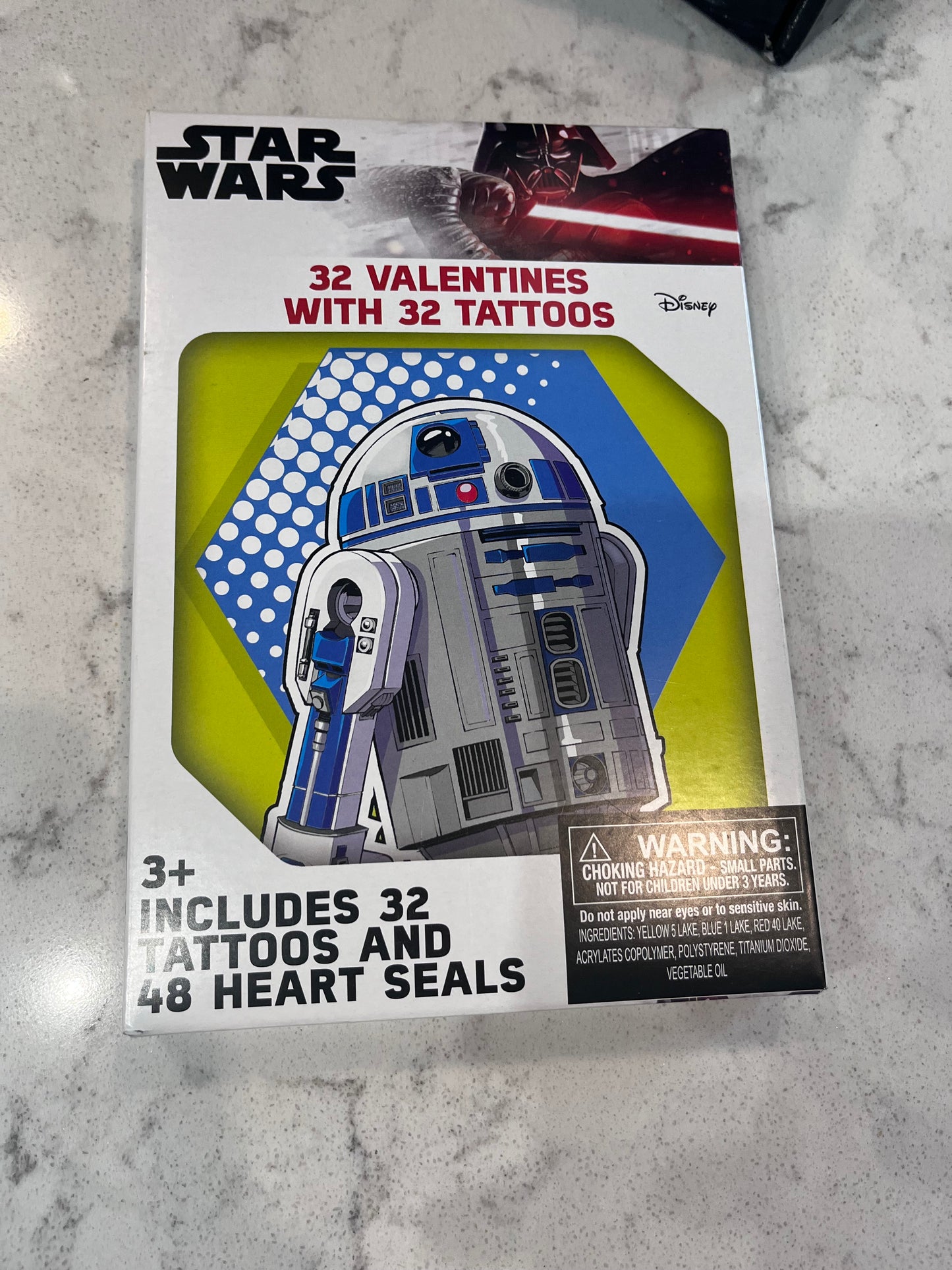 Brand New Classic Star Wars Valentine Exchange Cards with Bonus Tattoos, Temporary, Multi-Color, 32 Count