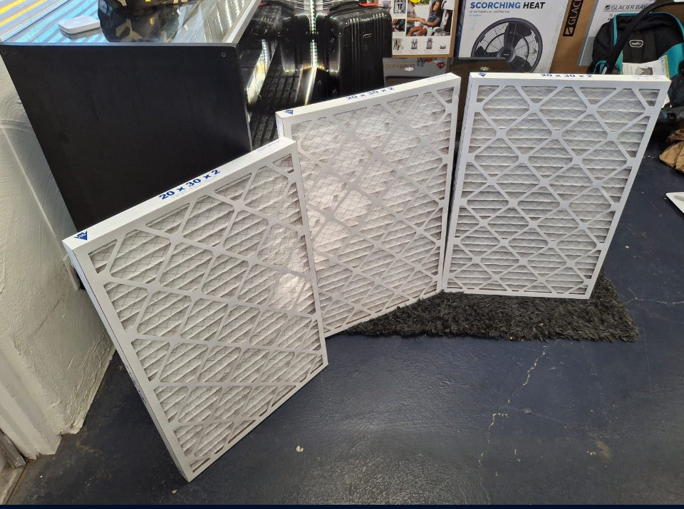 OPEN BOX NEW 20 in. x 30 in. x 2 in. Allergen Pleated MERV 12 Air Filter (3-Pack)