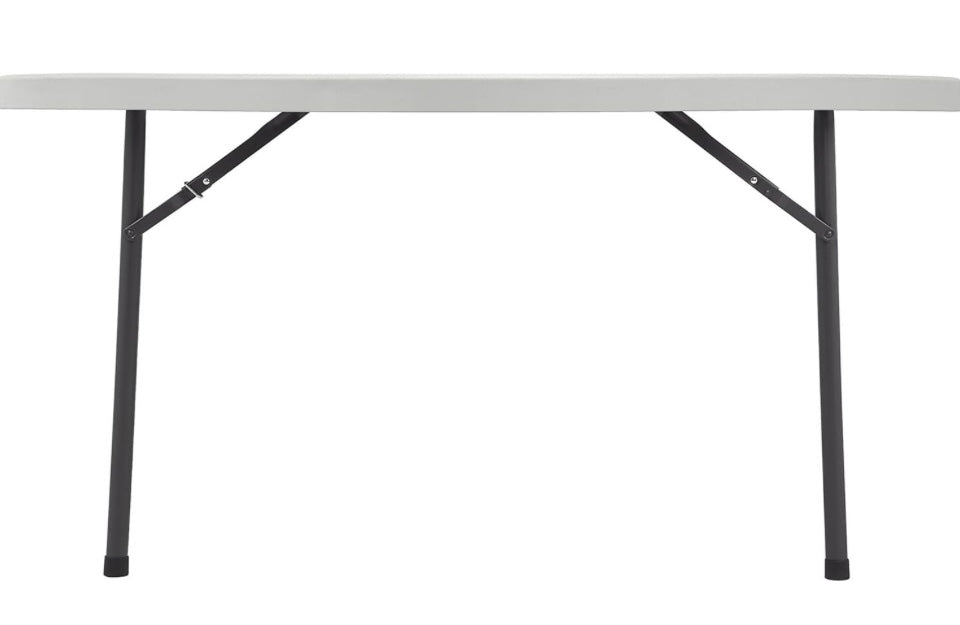 Open Box Lorell Banquet Table, 60 by 60 by 29-1/2-Inch, Platinum